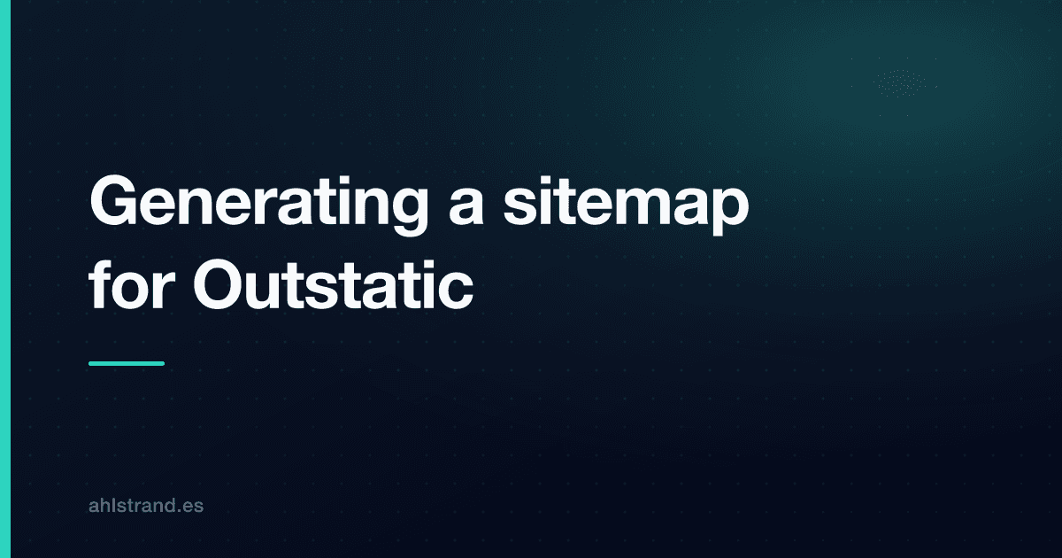 Cover Image for Generating a sitemap for Outstatic