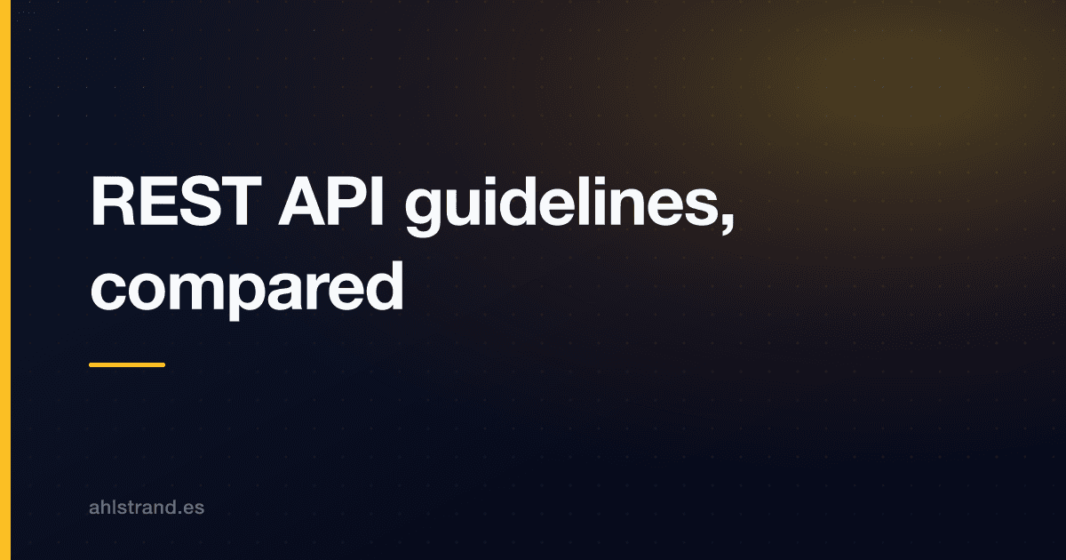 Cover Image for REST API guidelines, compared
